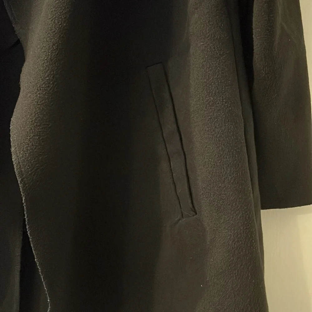 Belted Black Wrap Coat